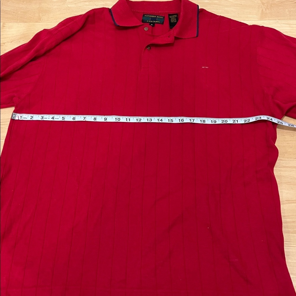 Alexander Julian Classic Red long Sleeve Polo Shirt - Picture 4 of 6